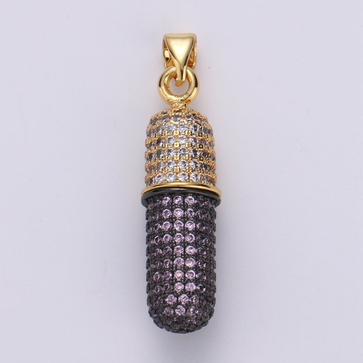 Micro Pave Pill Charms -Cubic Pill Charms -Fancy Charm -Chill Pill Charm Teal Pill Charm -Statement Kawaii Charm for Necklace Pendant I-694