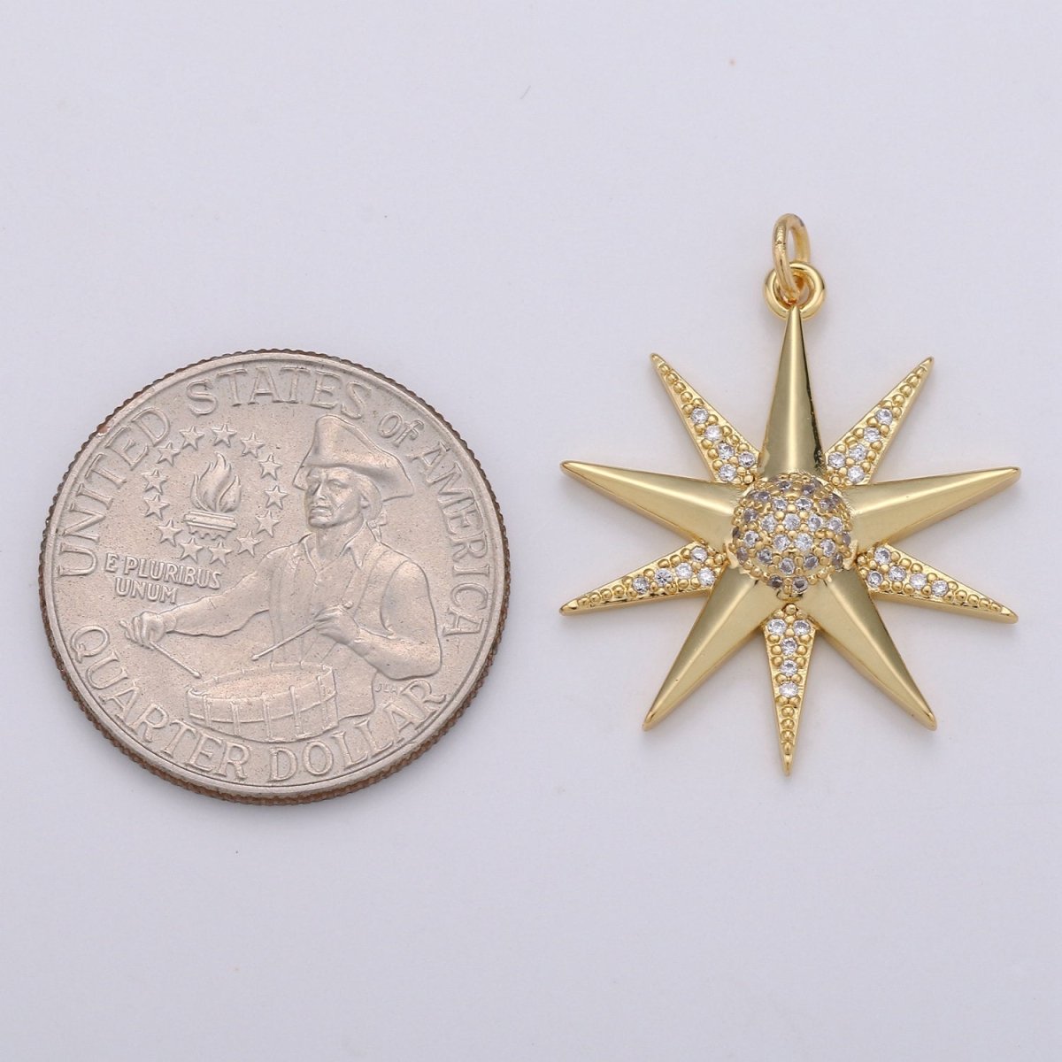 Micro Pave Star Charms, Cubic Zirconia Charms, CZ Charms, Gold Star Charm, Necklace Pendant Bracelet Charms Silver Star Celestial Jewelry D-475 D-587
