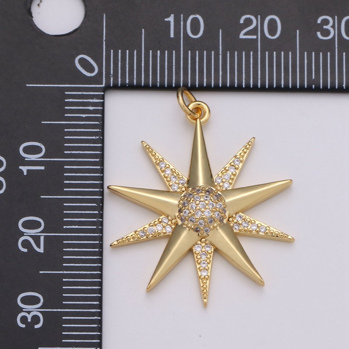 Micro Pave Star Charms, Cubic Zirconia Charms, CZ Charms, Gold Star Charm, Necklace Pendant Bracelet Charms Silver Star Celestial Jewelry D-475 D-587