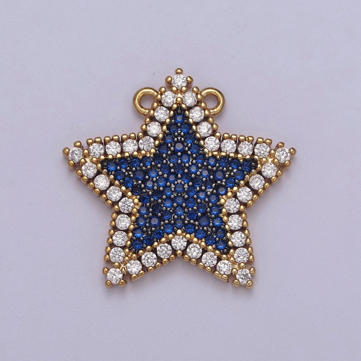 Micro Pave Star Pendant • 24k Gold Filled Star Charm Dainty Celestial Jewelry Making Supplies • Cubic Twinkle Little Star Green Blue Teal Pink CZ Star F-760 F-763 F-768