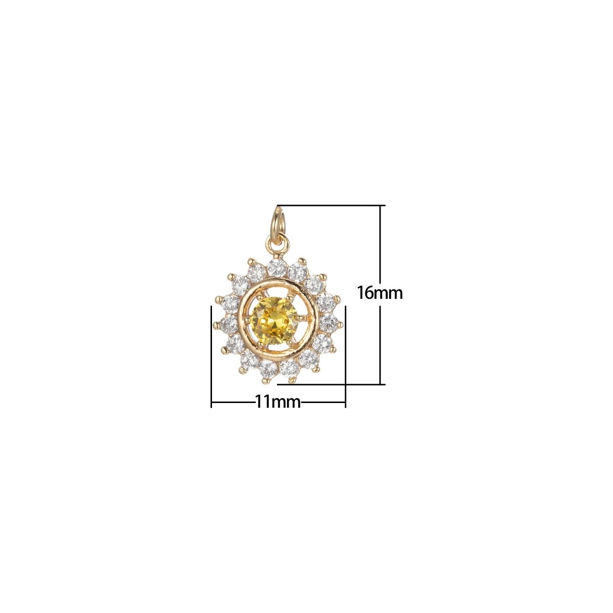 Micro Pave Sun Charm for Statement Necklace, Sunburst Celestial Pendant Necklace, DIY Supply Jewelry Gift For Her E-858 E-859