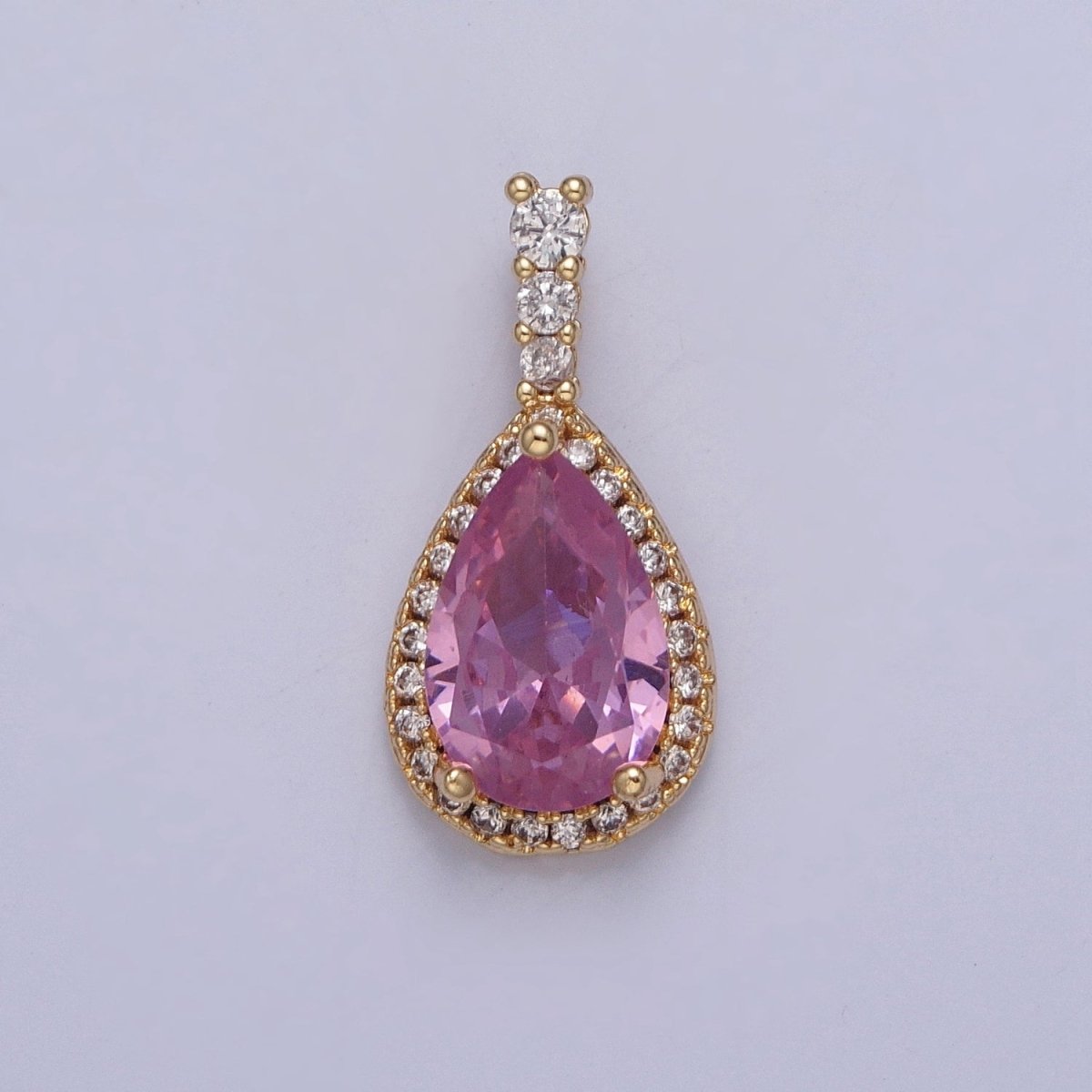 Micro Pave Teardrop Cubic Zirconia Pendant X-315 X-316 X-317 X-318