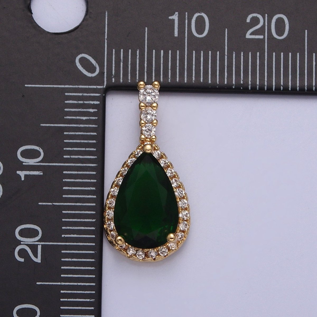 Micro Pave Teardrop Cubic Zirconia Pendant X-315 X-316 X-317 X-318