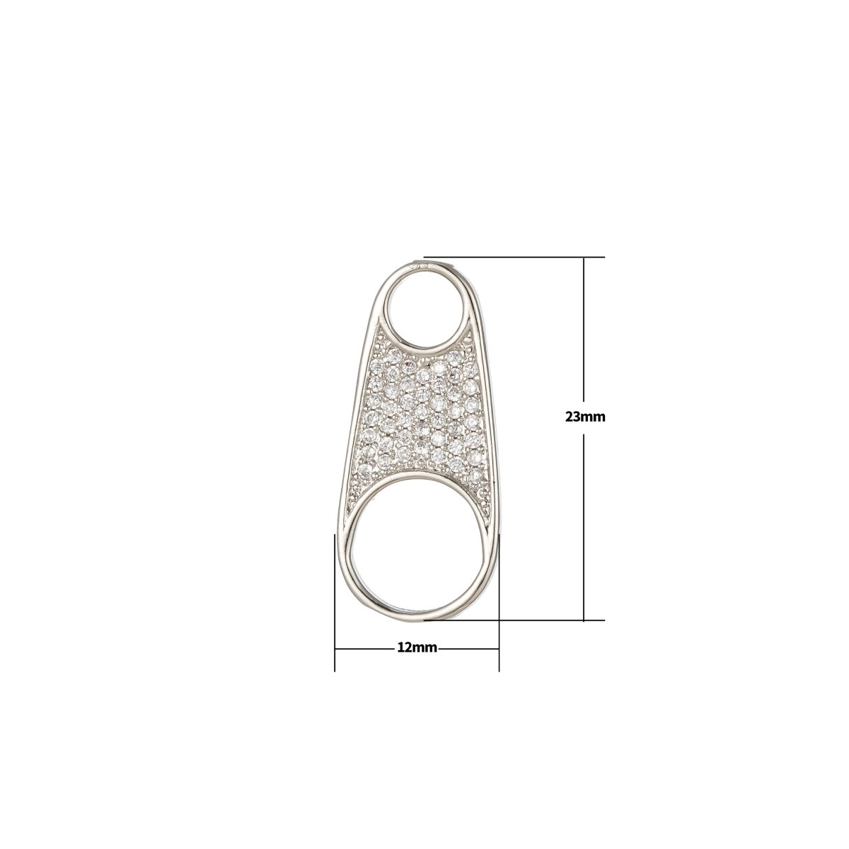 Micro Pave Zipper Pull Tab With CZ Cubic Zirconia Stones For Wholesale Necklace Jewelry Supplies & Findings Charm Pendant Component E-819 E-820
