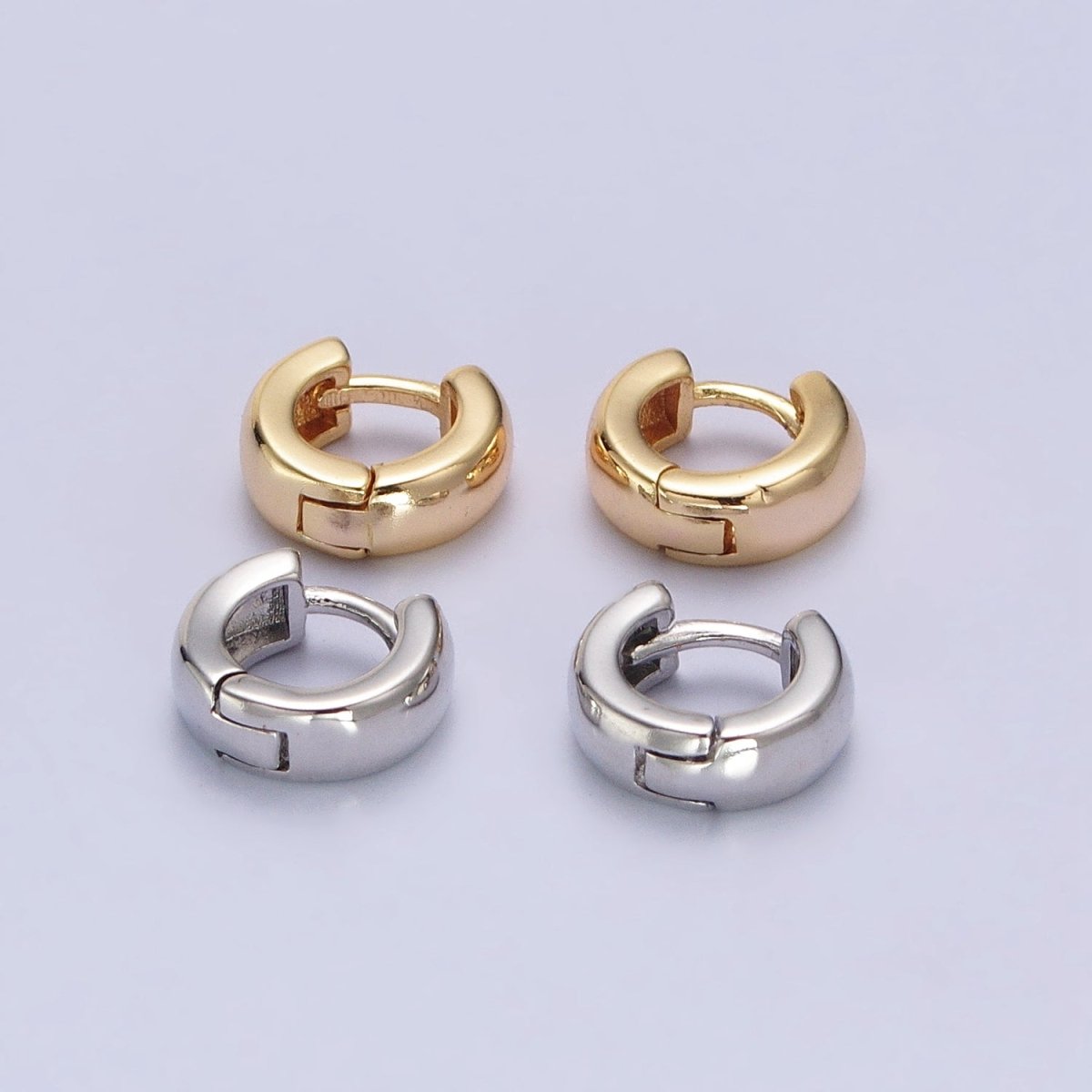 Mini 10mm Classic Cartilage Huggie Earrings in Gold & Silver | AB073 AB074