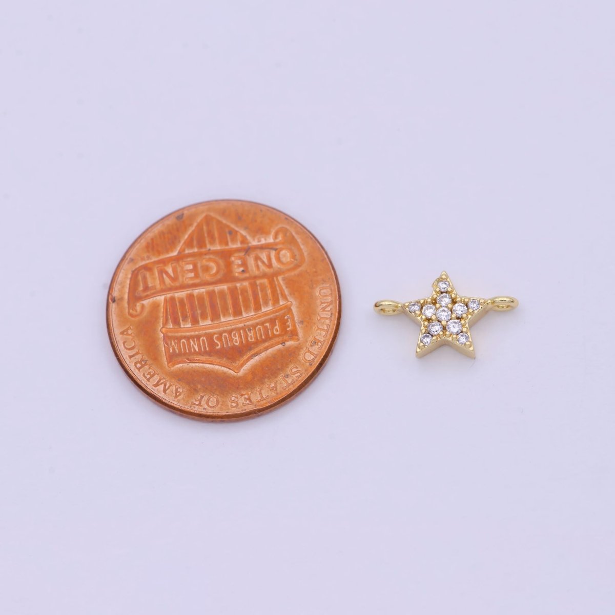Mini 14k Gold Filled Heart, Star Charm Connector for Bracelet Necklace Earring Link Connector Supply F-001 F-003