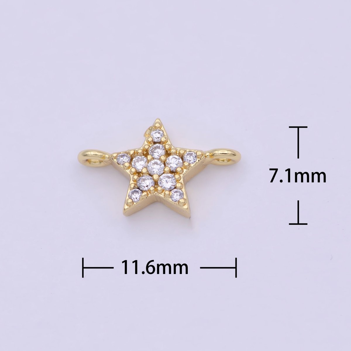 Mini 14k Gold Filled Heart, Star Charm Connector for Bracelet Necklace Earring Link Connector Supply F-001 F-003