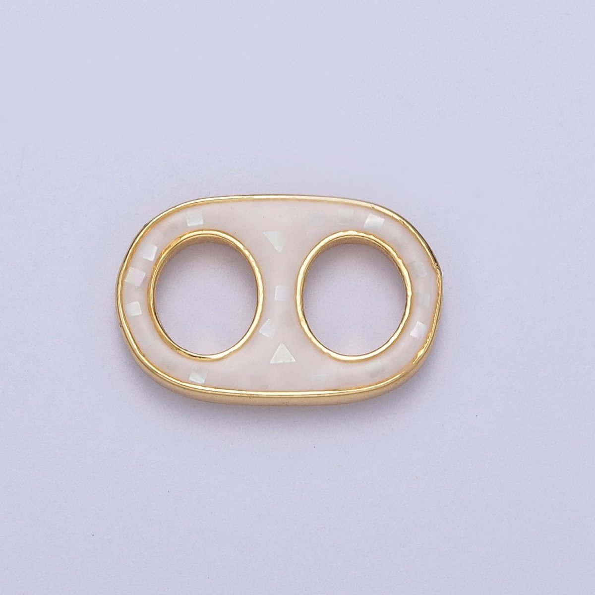 Mini 24K Gold Filled Can Tab Green, White, Pink, Blue, Black Shell Opal Charm | C-244 C-272 C-274 C-275 C-276