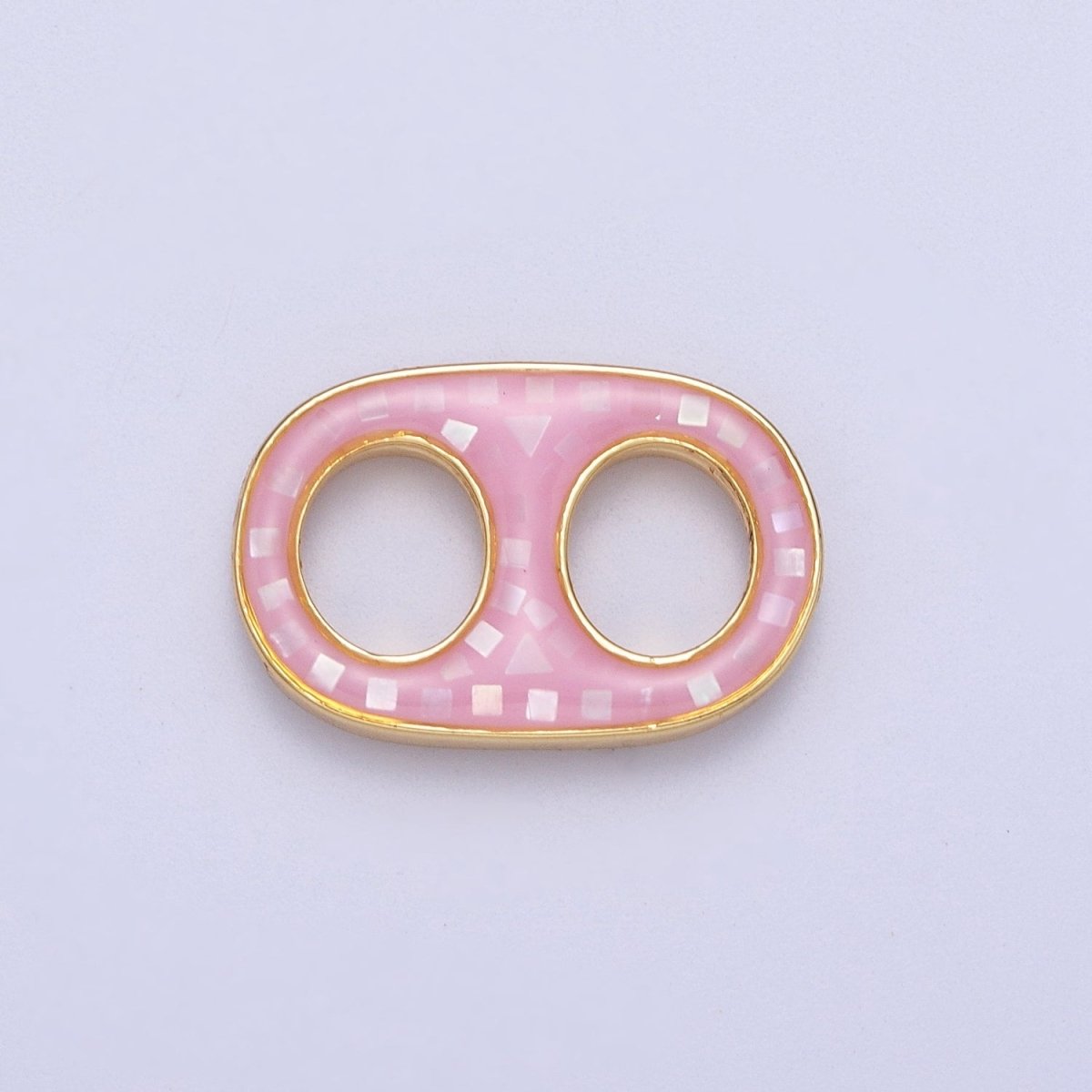 Mini 24K Gold Filled Can Tab Green, White, Pink, Blue, Black Shell Opal Charm | C-244 C-272 C-274 C-275 C-276