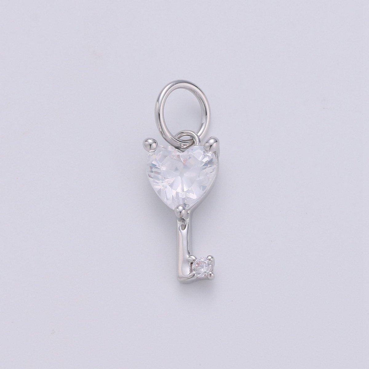 Mini 24k Gold Filled Heart Charms, Gold Filled Love Charm, Cubic Charm ,Gold Love Key charm Relationship Jewelry Inspired D-561 D-562