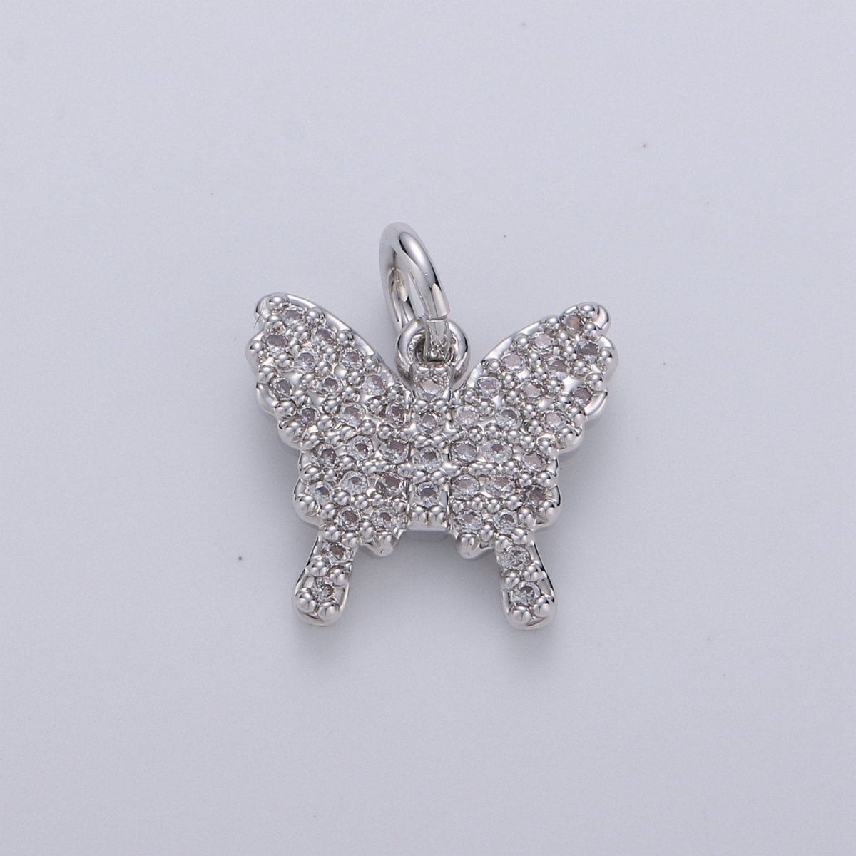 Mini 24k Gold Filled Micro Pave Butterfly Charm, Cubic Zirconia Mariposa Pendant Charm for Bracelet Earring Necklace jewelry Supply D-597 D-598