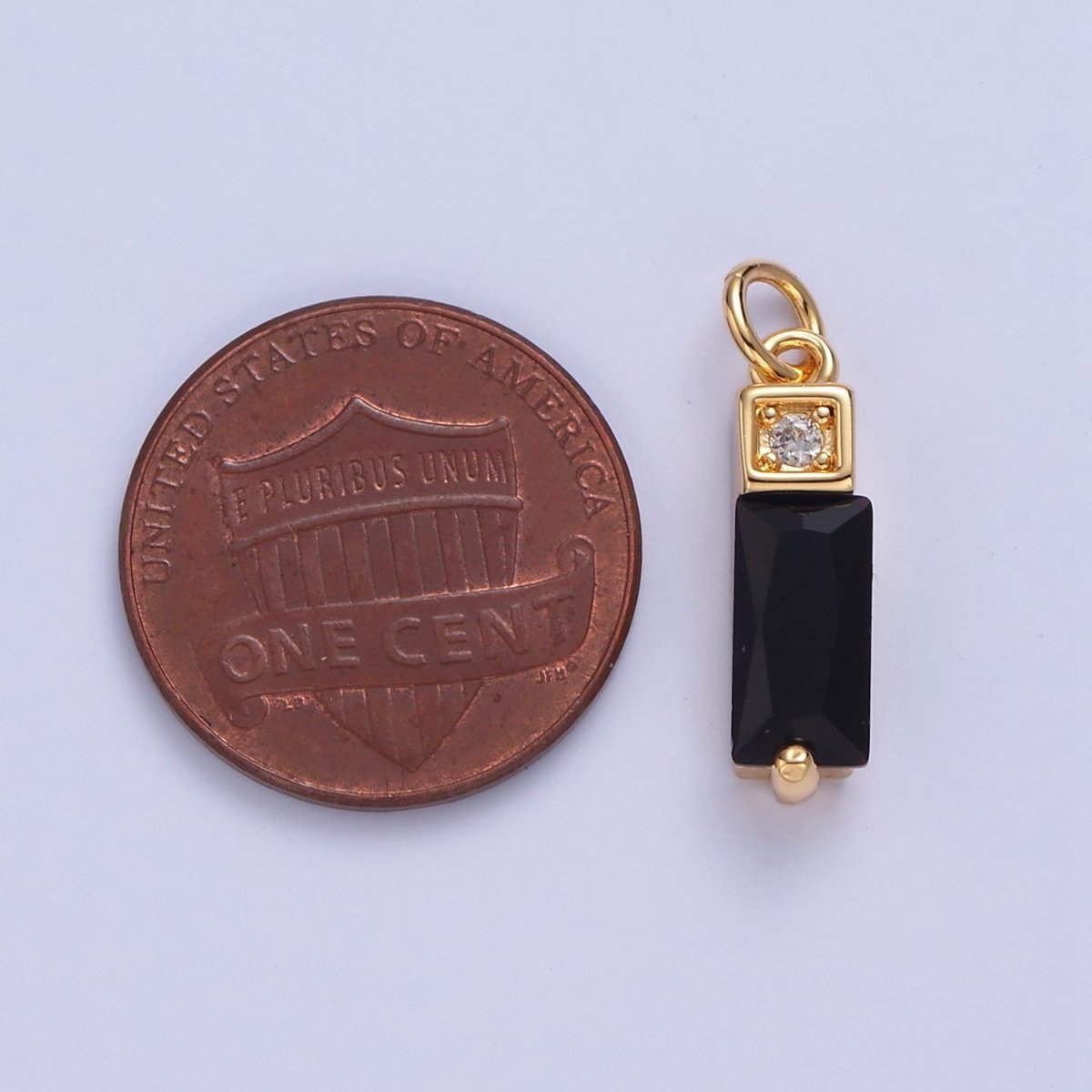 Mini Baguette Cz Charm Black Green Pink CZ Stone for Dangle Charm W-290 W-291 W-292