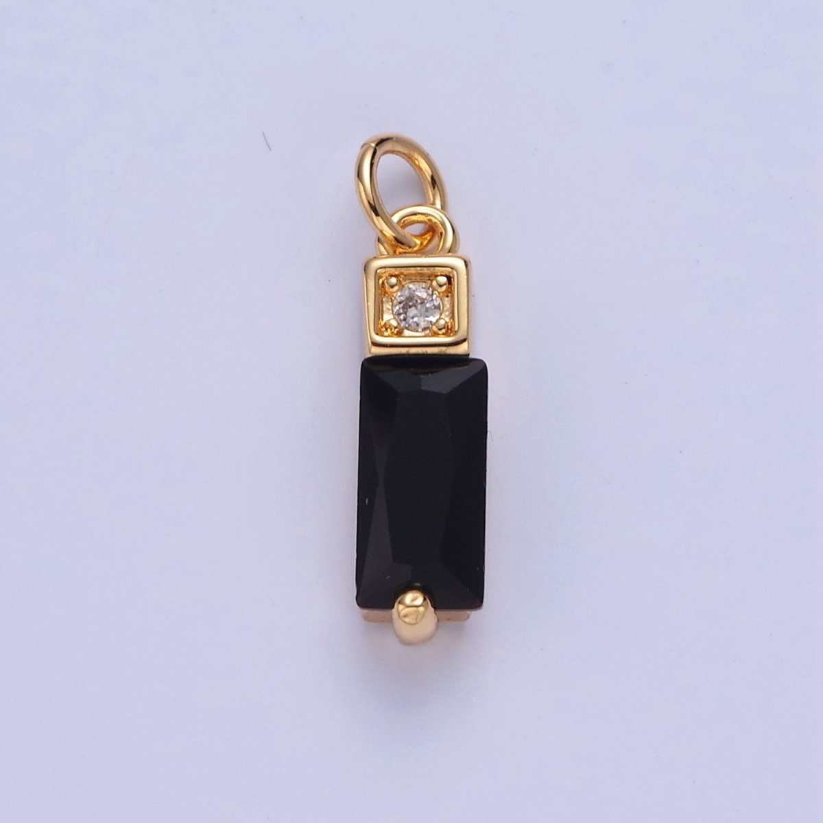 Mini Baguette Cz Charm Black Green Pink CZ Stone for Dangle Charm W-290 W-291 W-292