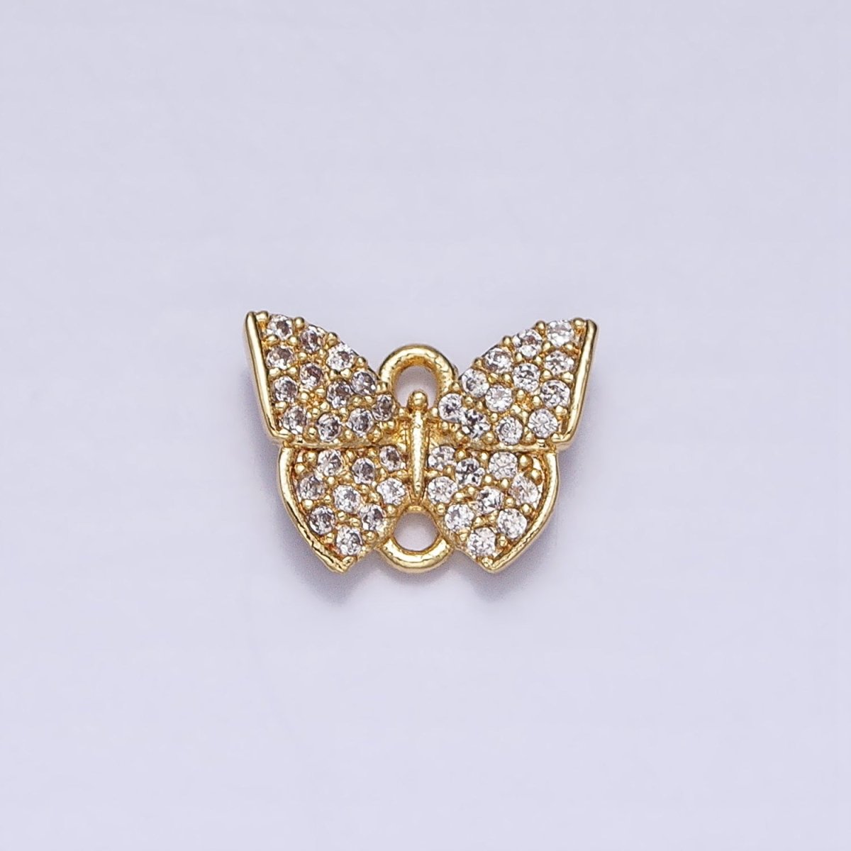 Mini Butterfly Mariposa Clear Micro Paved CZ Link Connector | Y-854