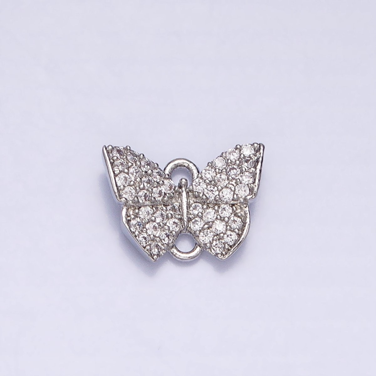 Mini Butterfly Mariposa Clear Micro Paved CZ Link Connector | Y-854