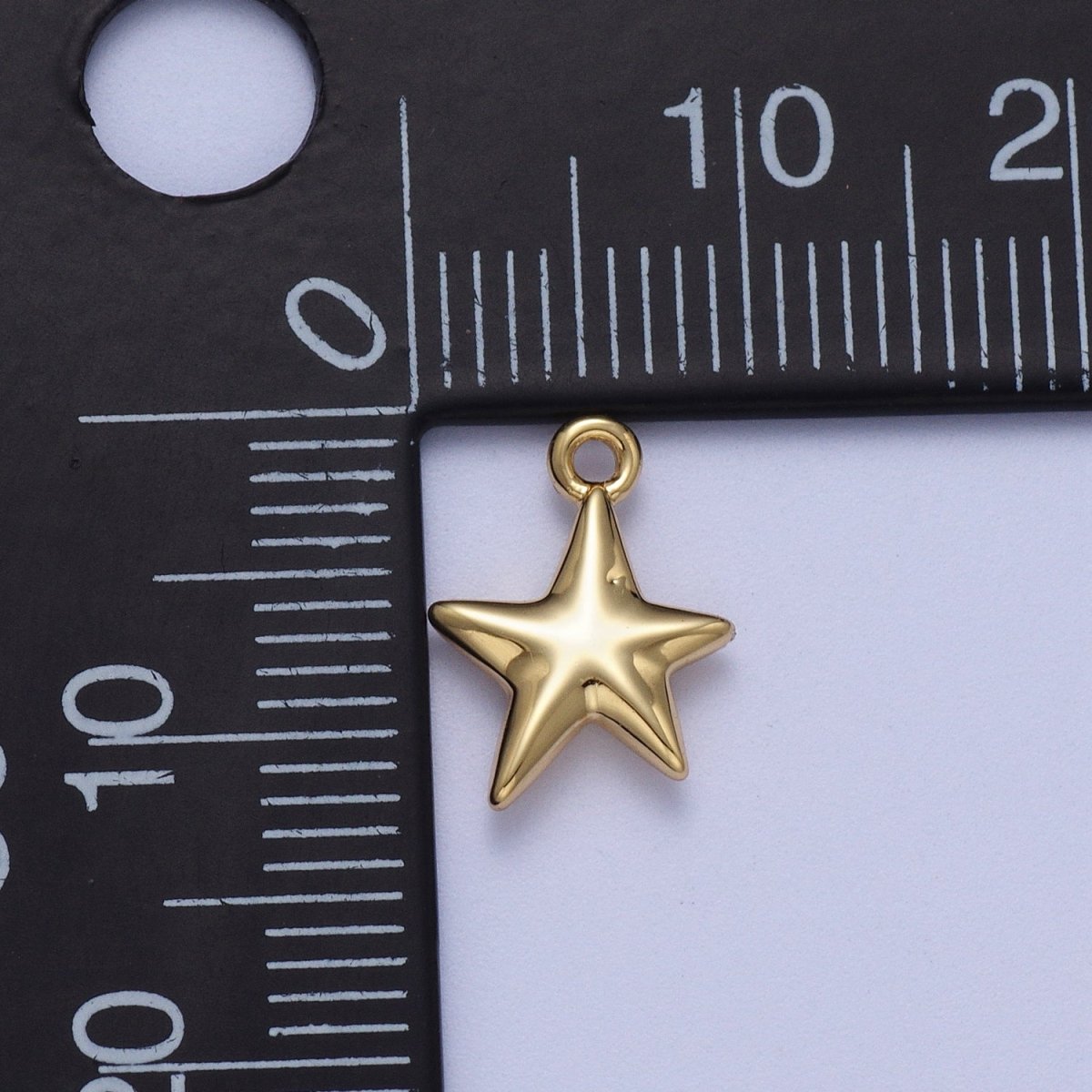 Mini Celestial Puffed Star Add-On Charm in Gold & Silver | AC-036