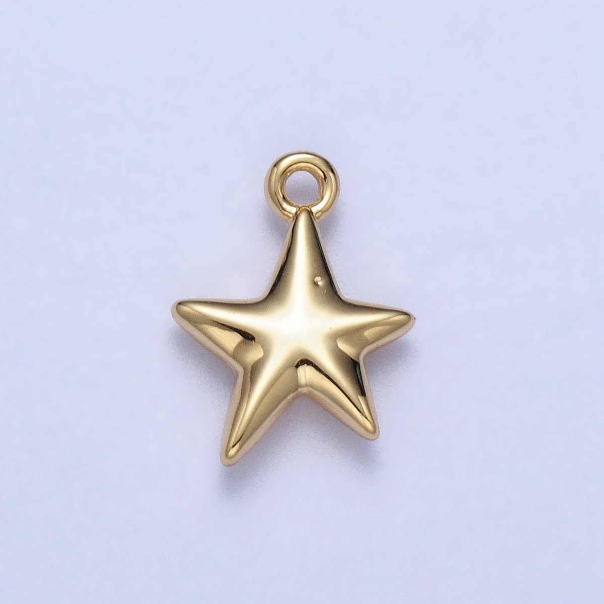 Mini Celestial Puffed Star Add-On Charm in Gold & Silver | AC-036