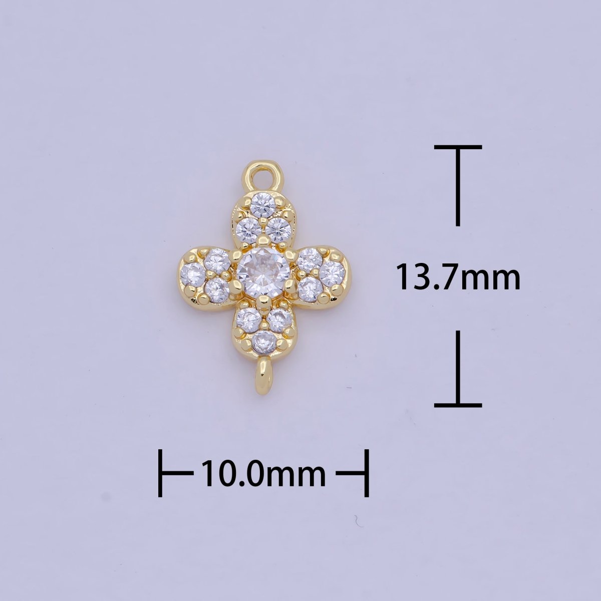 Mini Cross Charm Connector for Earring Bracelet Necklace Link Connector F-797