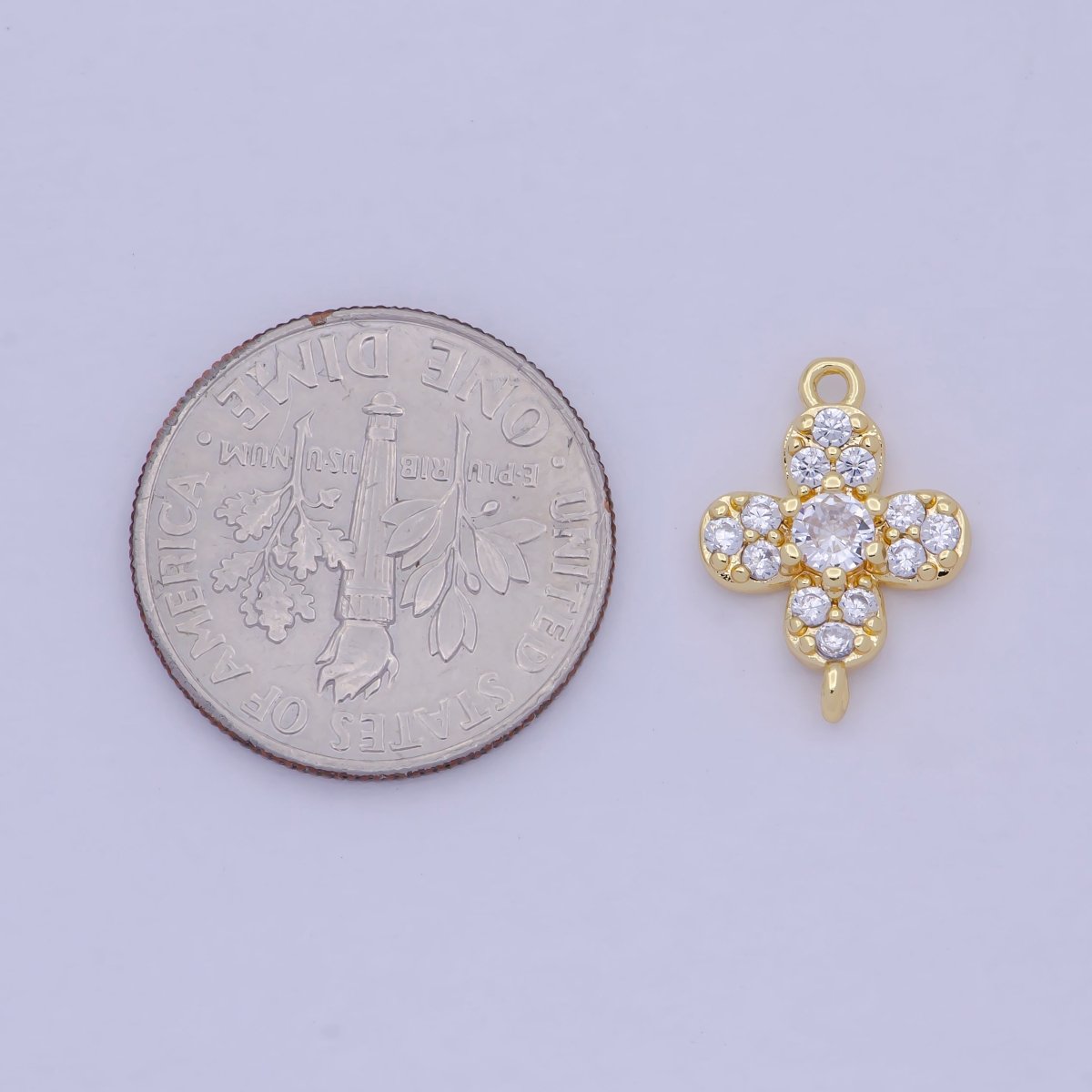 Mini Cross Charm Connector for Earring Bracelet Necklace Link Connector F-797