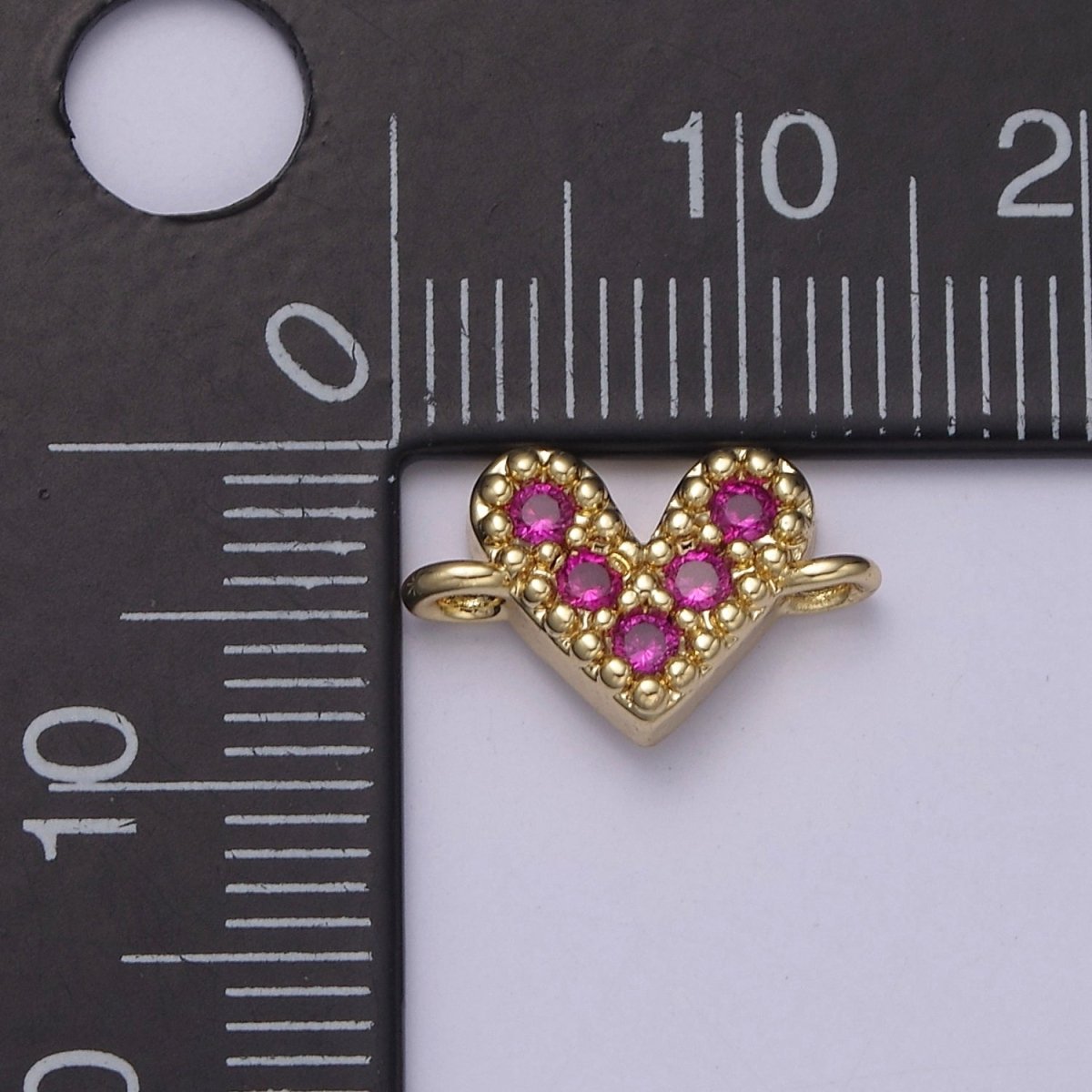 Mini Cubic Heart Charm Connector for Bracelet Necklace Link Connector F-062/F-063/F-069/F-070
