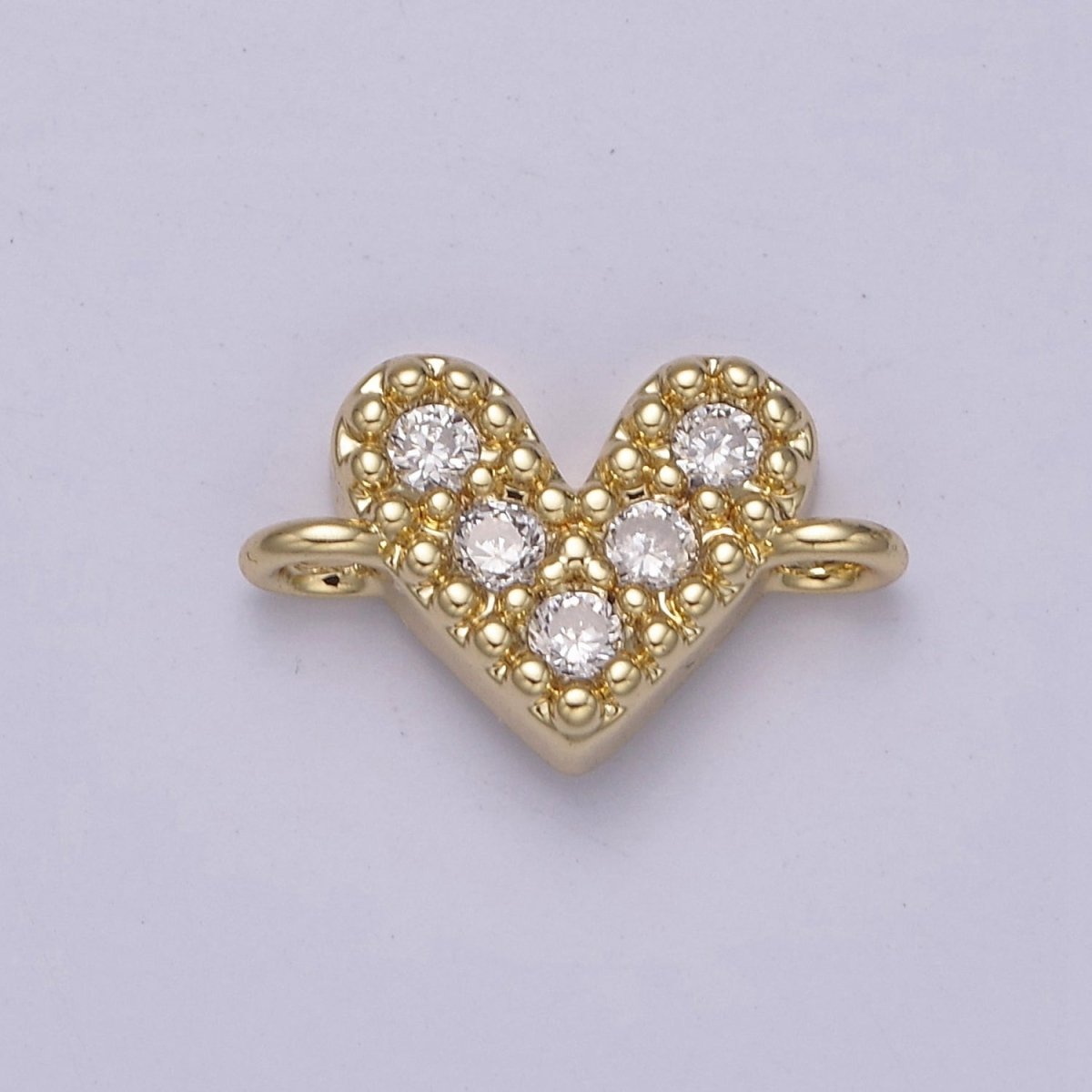 Mini Cubic Heart Charm Connector for Bracelet Necklace Link Connector F-062/F-063/F-069/F-070