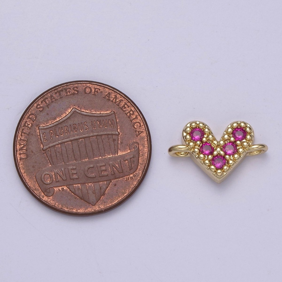Mini Cubic Heart Charm Connector for Bracelet Necklace Link Connector F-062/F-063/F-069/F-070