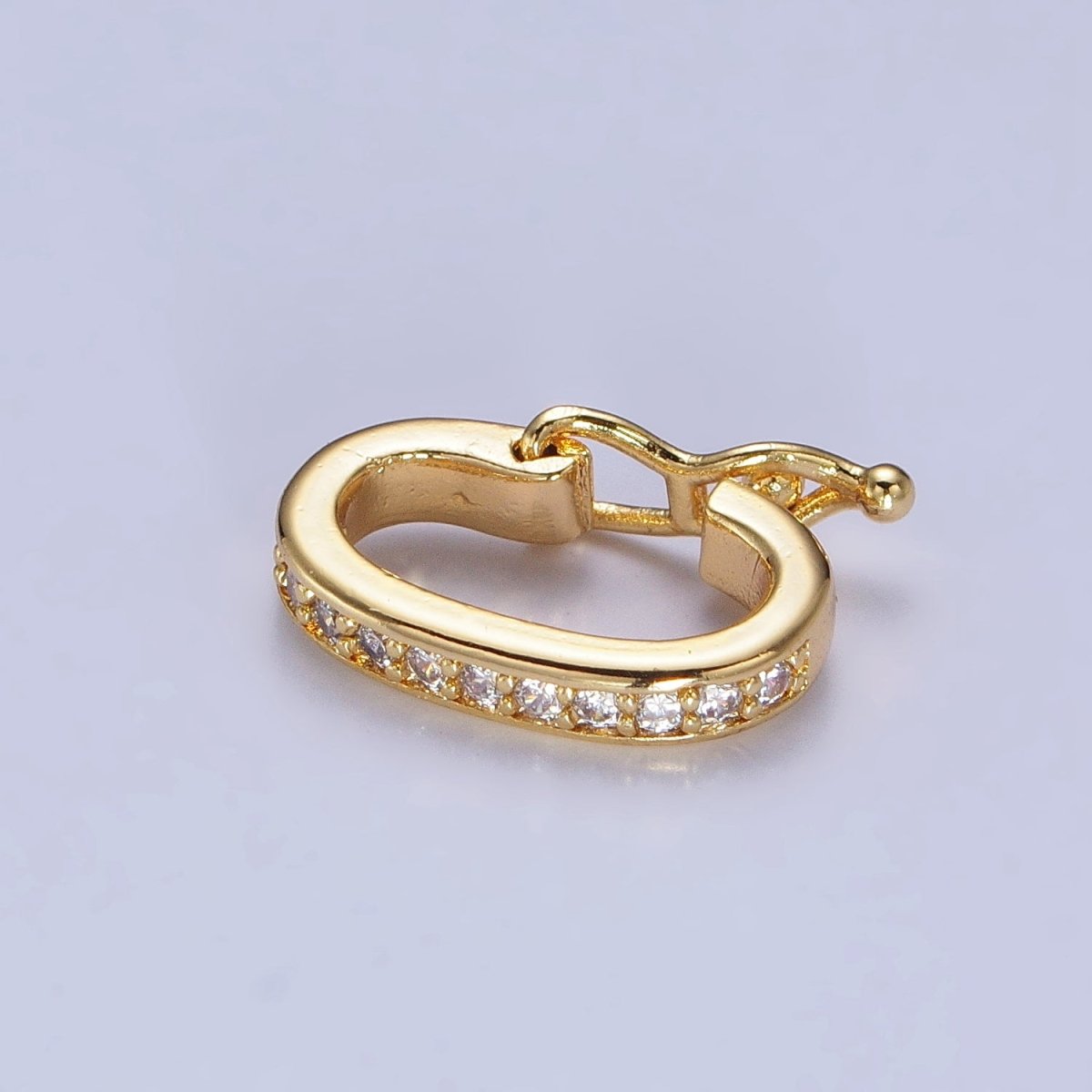 Mini Cubic Oval End Clasp, Jewelry Clasp for Bracelet Necklace End Clasp Gold Plated Finding for Jewelry Making Supplies Z-100 Z-106