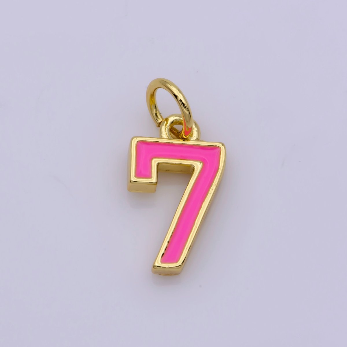 Mini Enamel Number Charm 14k Gold Filled Number Charm Personalized Jewelry Colorful Birthday Lucky Number Age for Necklace Earring Bracelet,M-097-M-106