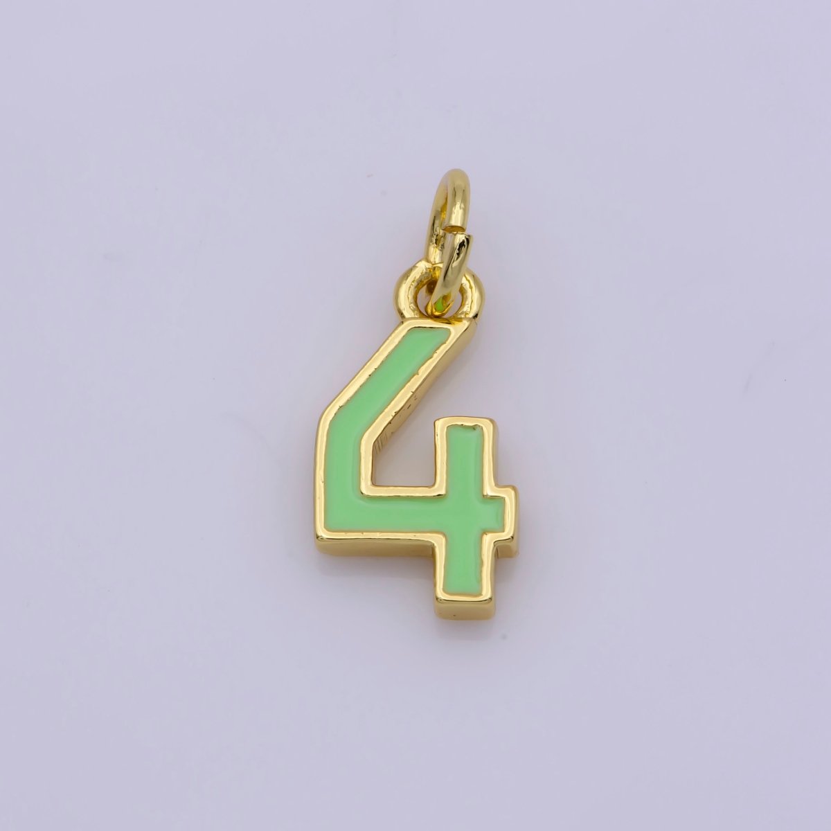 Mini Enamel Number Charm 14k Gold Filled Number Charm Personalized Jewelry Colorful Birthday Lucky Number Age for Necklace Earring Bracelet,M-097-M-106