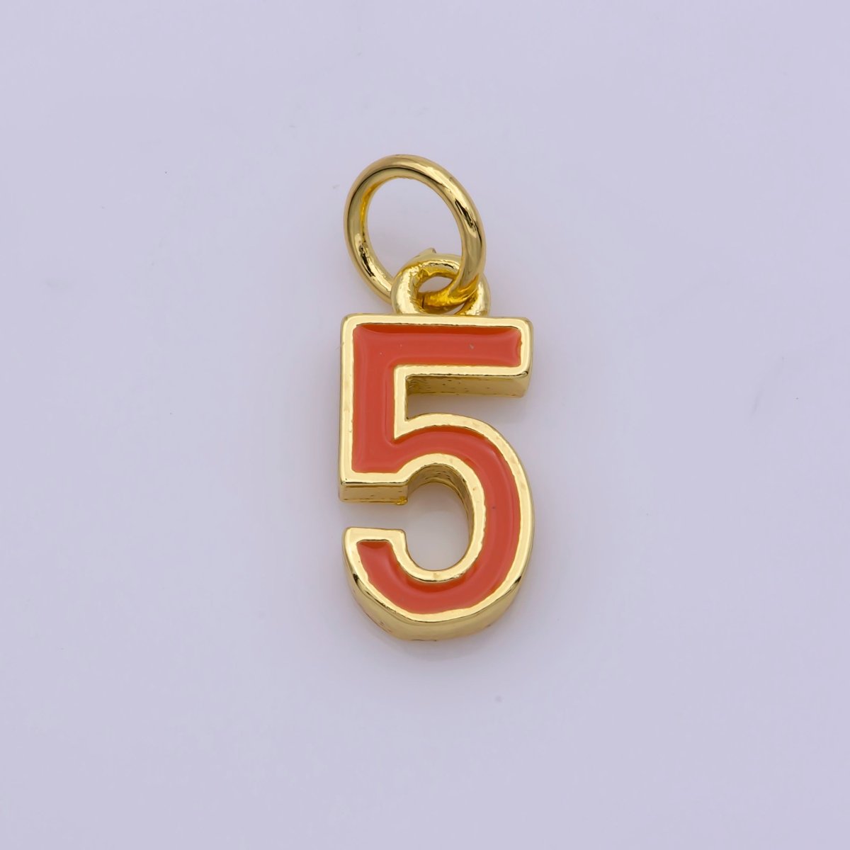 Mini Enamel Number Charm 14k Gold Filled Number Charm Personalized Jewelry Colorful Birthday Lucky Number Age for Necklace Earring Bracelet,M-097-M-106