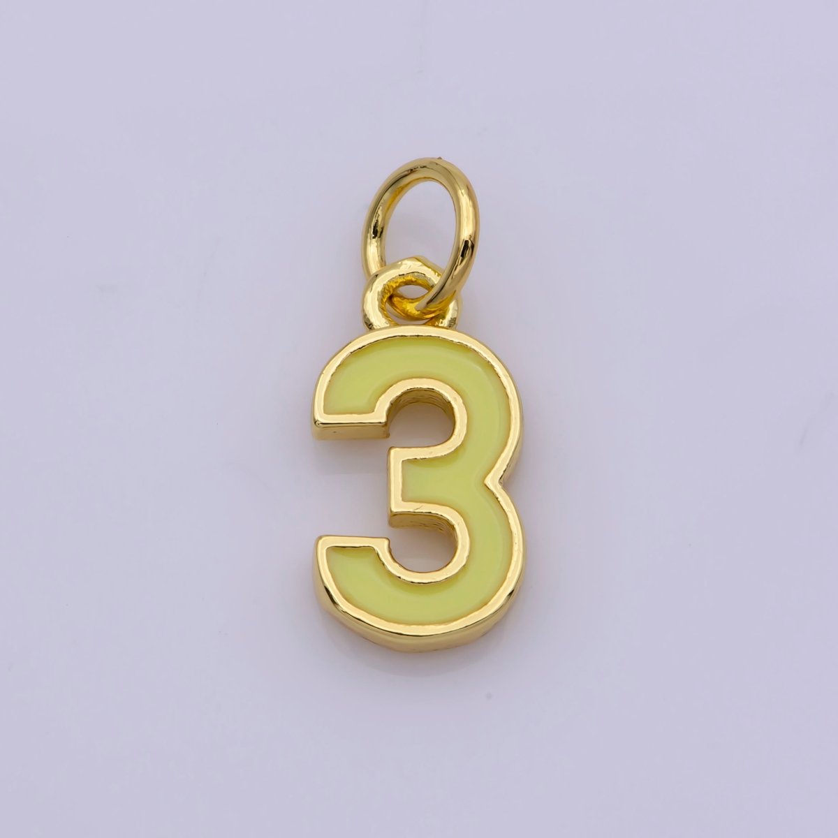 Mini Enamel Number Charm 14k Gold Filled Number Charm Personalized Jewelry Colorful Birthday Lucky Number Age for Necklace Earring Bracelet,M-097-M-106