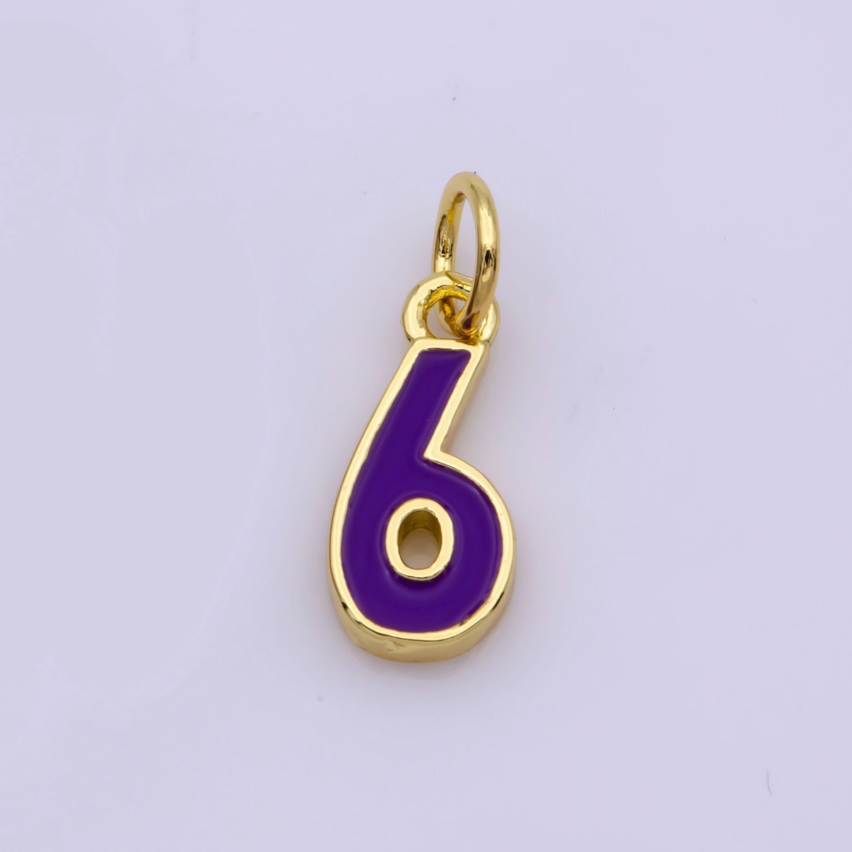 Mini Enamel Number Charm 14k Gold Filled Number Charm Personalized Jewelry Colorful Birthday Lucky Number Age for Necklace Earring Bracelet,M-097-M-106