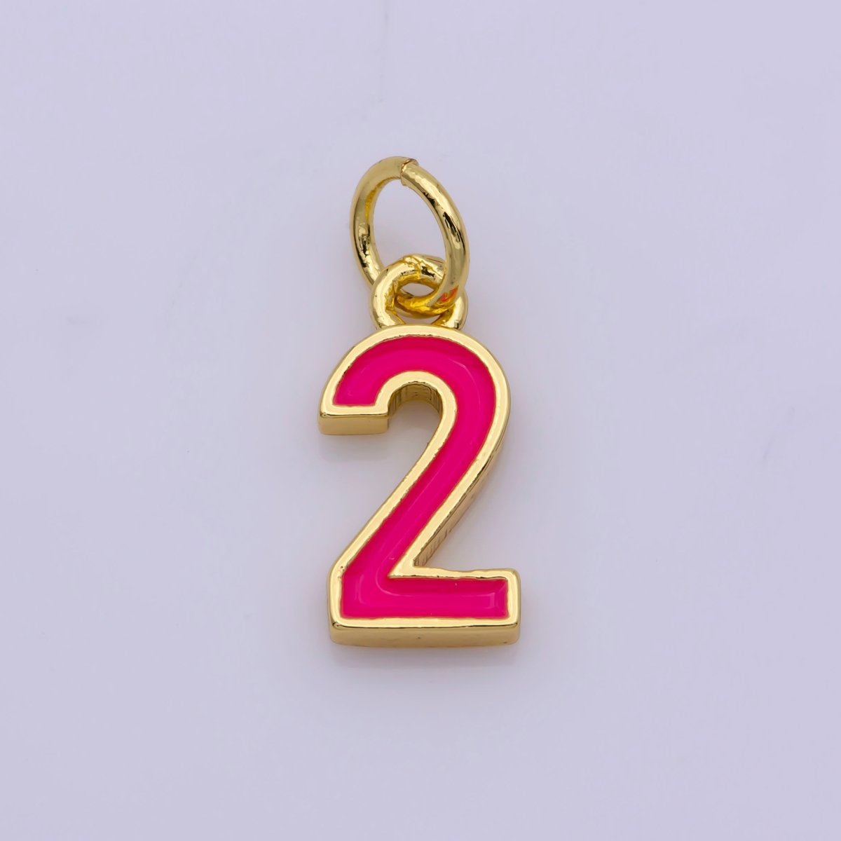 Mini Enamel Number Charm 14k Gold Filled Number Charm Personalized Jewelry Colorful Birthday Lucky Number Age for Necklace Earring Bracelet,M-097-M-106