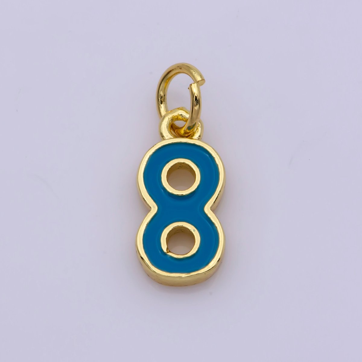 Mini Enamel Number Charm 14k Gold Filled Number Charm Personalized Jewelry Colorful Birthday Lucky Number Age for Necklace Earring Bracelet,M-097-M-106