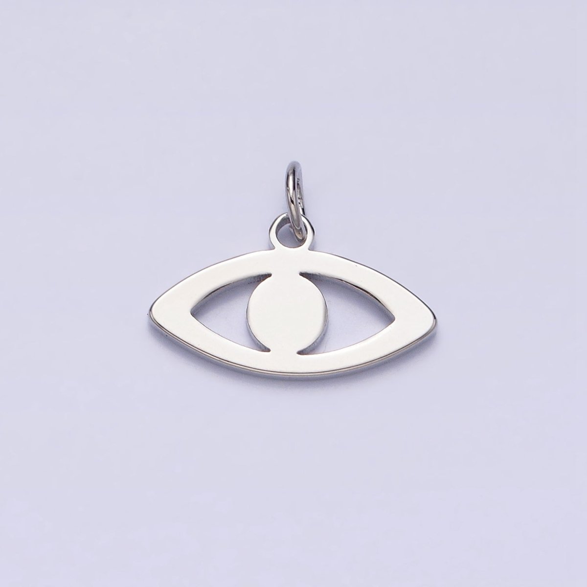 Mini Evil Eye Charm Laser Cut Gold, Silver Eye Charm Minimalist Jewelry AC564 AC566