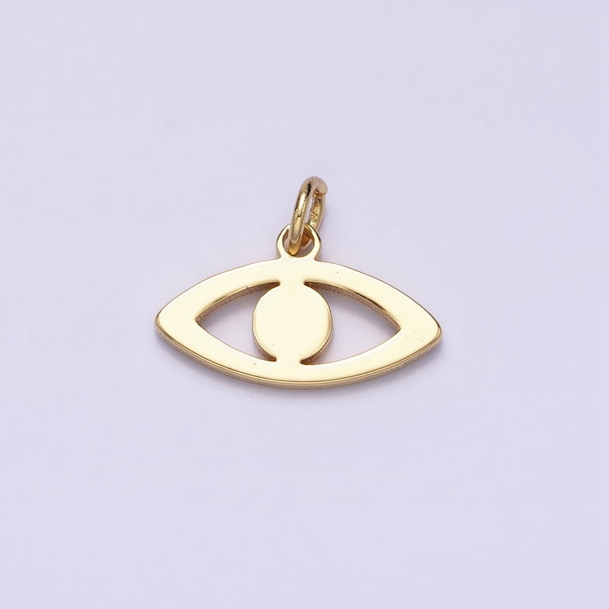 Mini Evil Eye Charm Laser Cut Gold, Silver Eye Charm Minimalist Jewelry AC564 AC566