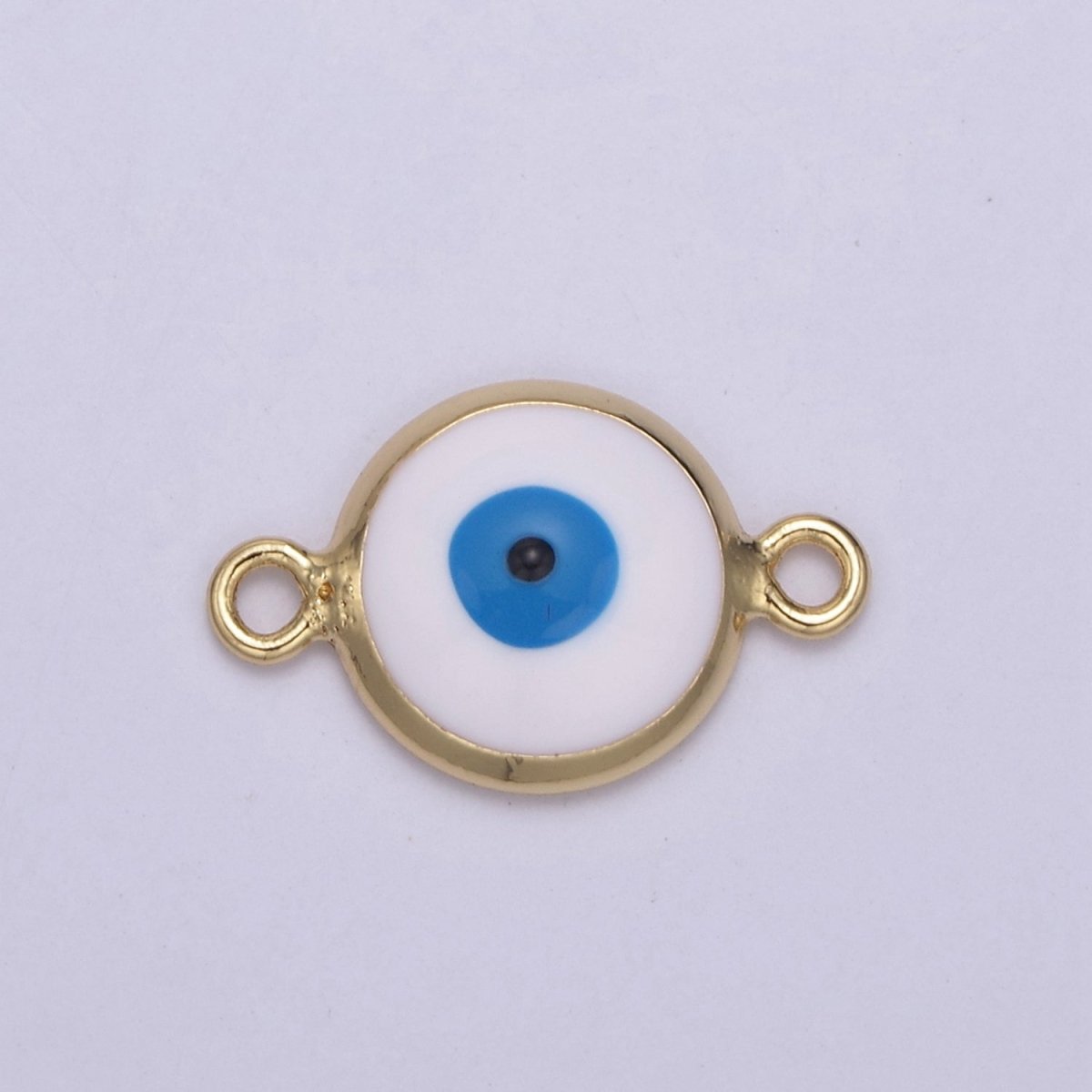 Mini Evil Eye Connector, Gold Filled Evil Eye Jewelry, Lucky Eye Jewelry, Evil Eye Charms, Evil Eye Jewelry, Good Luck Charms Y-434 - Y-443