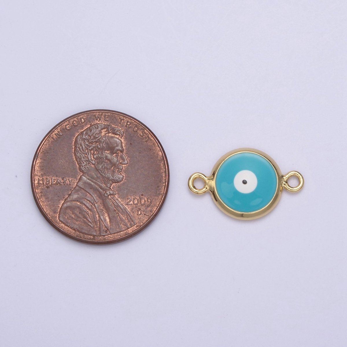 Mini Evil Eye Connector, Gold Filled Evil Eye Jewelry, Lucky Eye Jewelry, Evil Eye Charms, Evil Eye Jewelry, Good Luck Charms Y-434 - Y-443