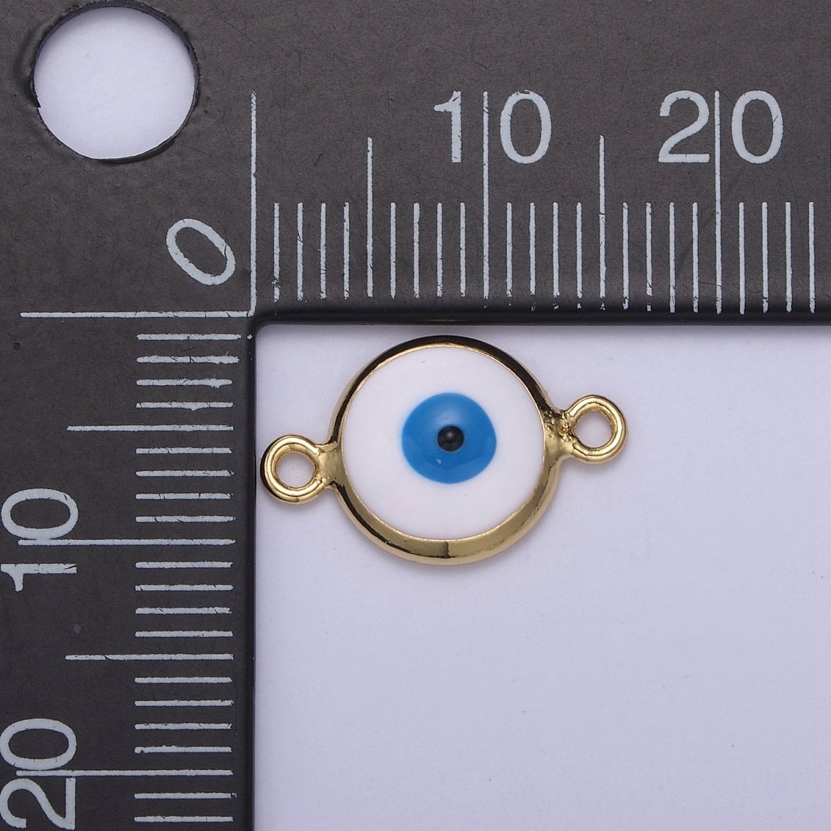 Mini Evil Eye Connector, Gold Filled Evil Eye Jewelry, Lucky Eye Jewelry, Evil Eye Charms, Evil Eye Jewelry, Good Luck Charms Y-434 - Y-443