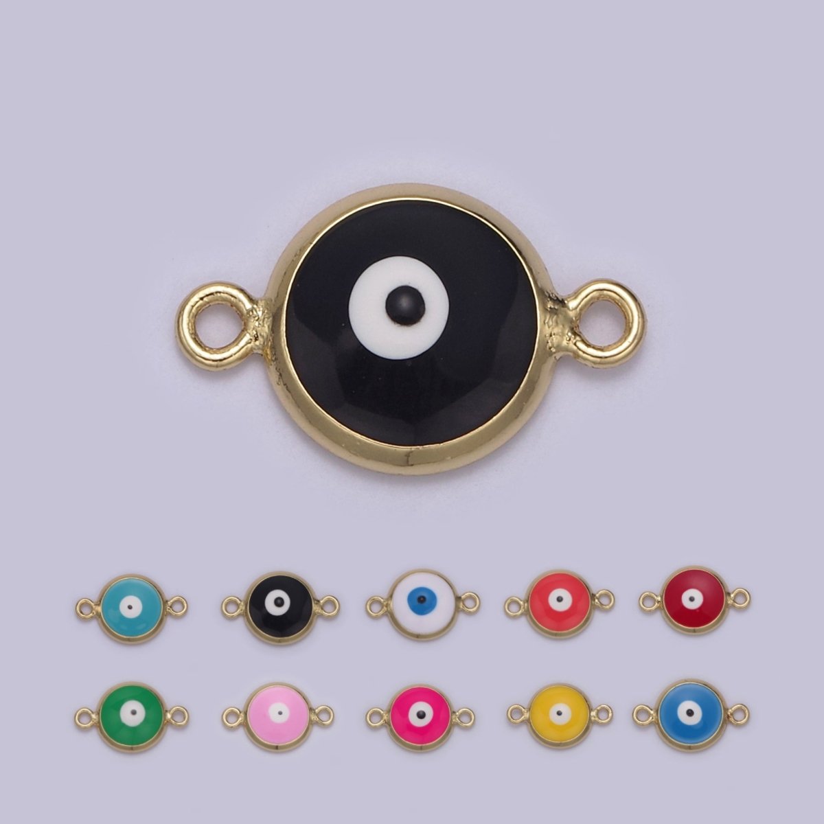 Mini Evil Eye Connector, Gold Filled Evil Eye Jewelry, Lucky Eye Jewelry, Evil Eye Charms, Evil Eye Jewelry, Good Luck Charms Y-434 - Y-443