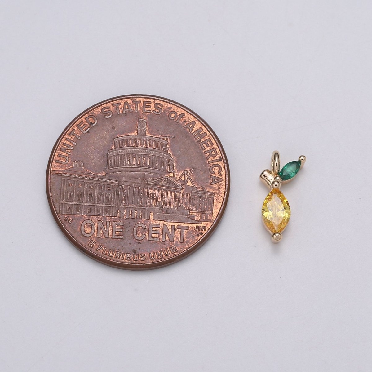Mini Fruit Charm 18k Gold filled Yellow Charm for Bracelet Necklace Earring Component Fresh Fruity Charming Fruit Collection - DLUXCA