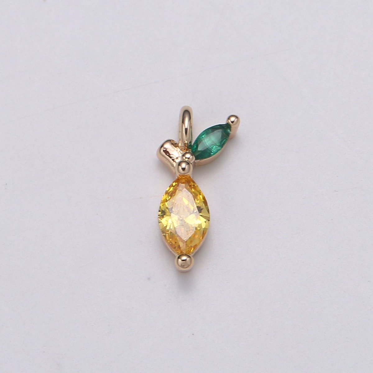 Mini Fruit Charm 18k Gold filled Yellow Charm for Bracelet Necklace Earring Component Fresh Fruity Charming Fruit Collection - DLUXCA