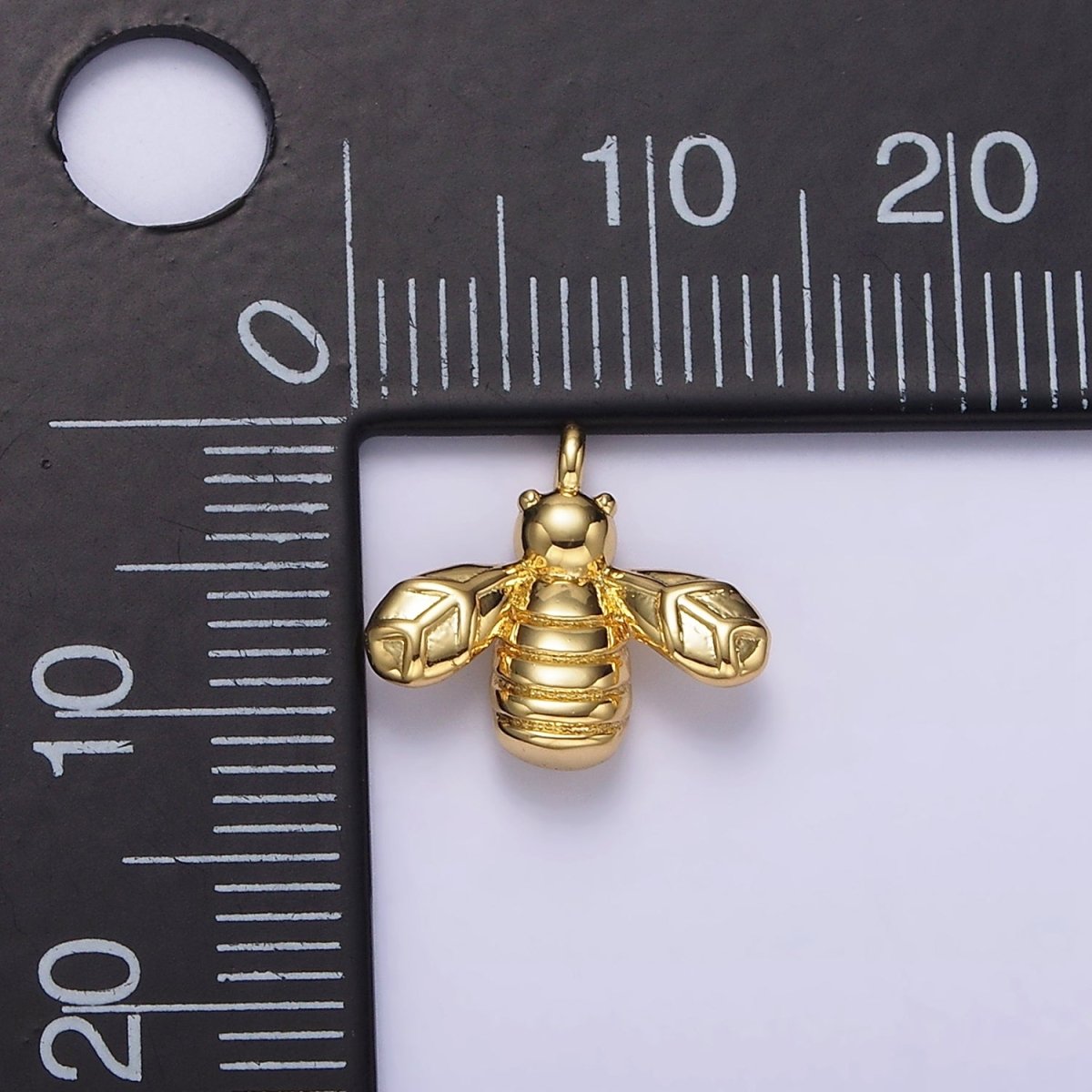 Mini Gold Bee Charm Silver Bumble Bee Charm Insect Jewelry Inspired N1087 N1088