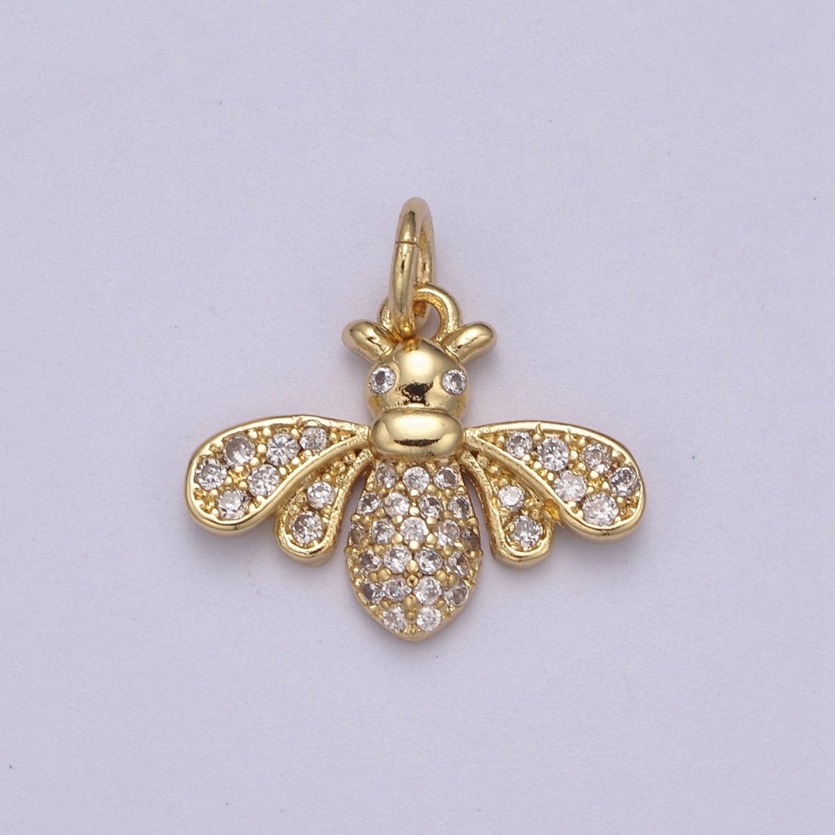 Mini gold bee pendant 14k gold Filled queen honey bee Charm Best Friend Minimalist Layering Necklaces N-388 - DLUXCA