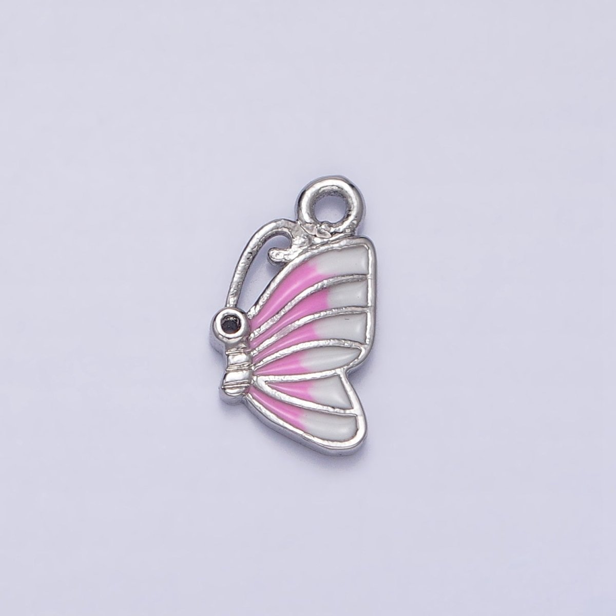 Mini Gold Butterfly Charm Pink Ombre Enamel Mariposa Charm AC418 AC419