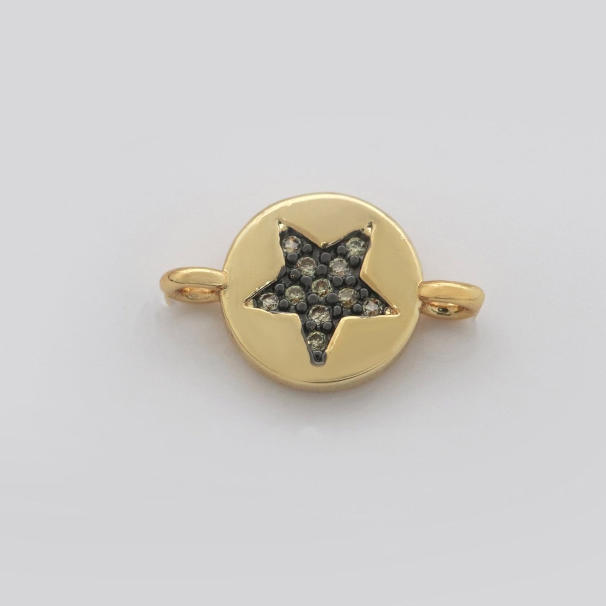 Mini Gold Charm Connector Cubic Circle Cz Moon Star Cross Heart thunder Bolt Link Connector for Necklace Bracelet Earring Supply F-911~F-915
