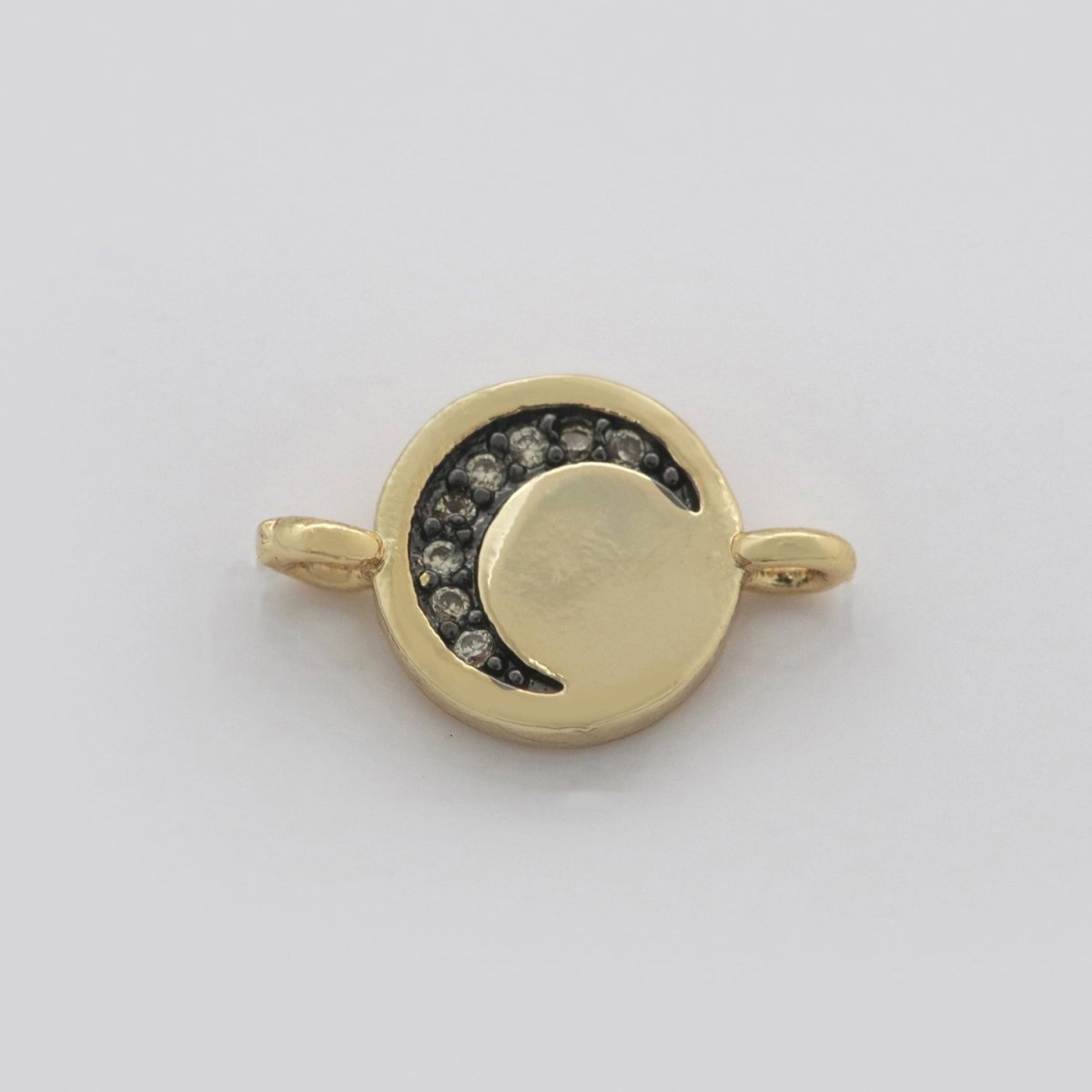 Mini Gold Charm Connector Cubic Circle Cz Moon Star Cross Heart thunder Bolt Link Connector for Necklace Bracelet Earring Supply F-911~F-915