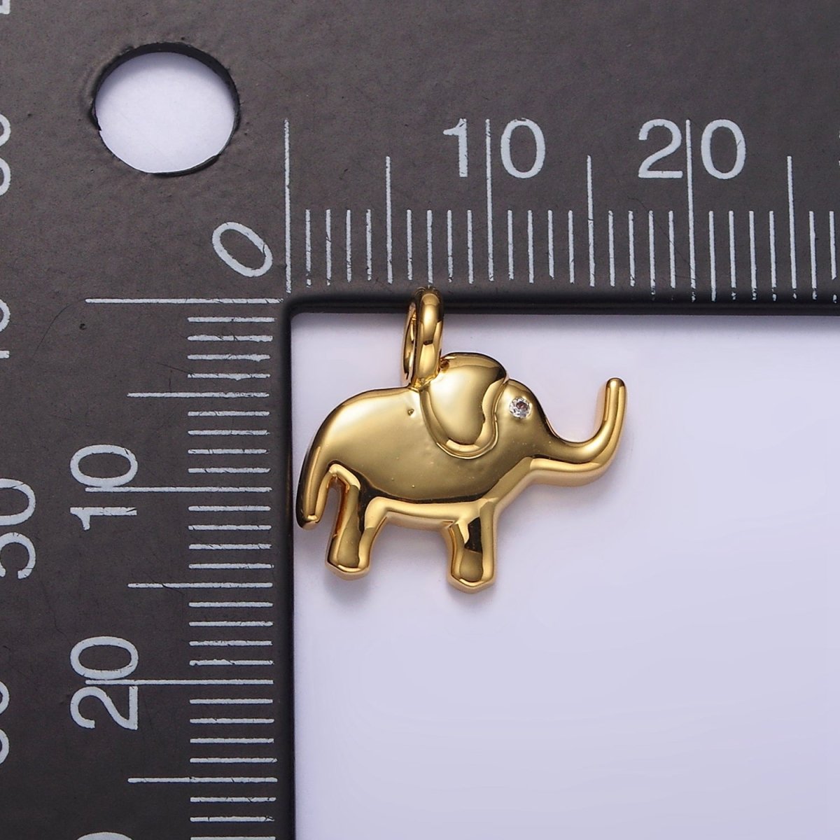 Mini Gold Elephant Charm Silver Dumbo Charm Safari Jewelry Inspired N1085 N1086