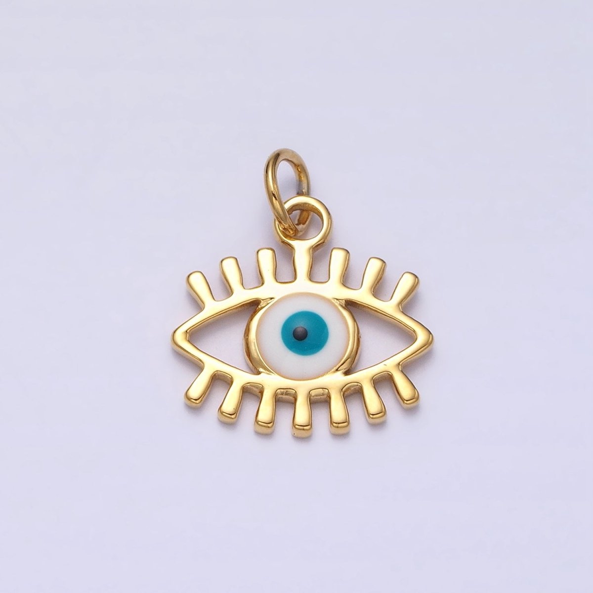 Mini Gold Evil Eye Charm for Amulet Protection Jewelry AC442