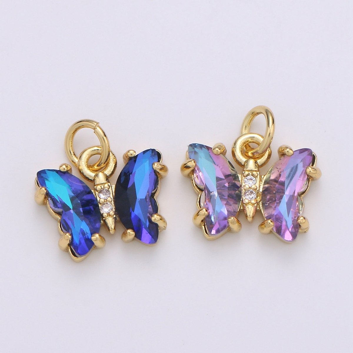 Mini Gold Filled Acrylic Butterfly Charm D813 D819 E023 E025